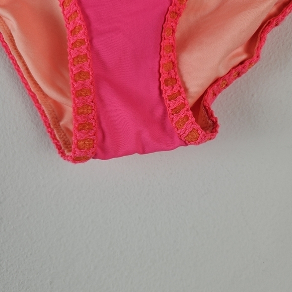 Victoria's Secret Pink 2 Piece Bikini Set Bottom Size Medium Boho Swim Summer - Picture 2 of 8